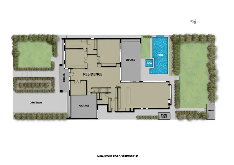 Floorplan of Homely house listing, 14 Balfour Road, Springfield SA 5062
