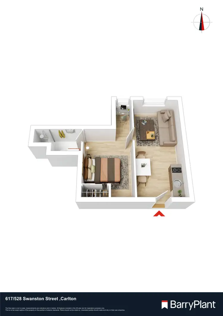 Floorplan of Homely apartment listing, 617/528 Swanston Street, Carlton VIC 3053