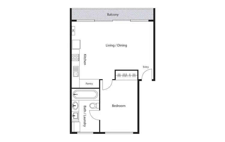 Floorplan of Homely unit listing, 36/6 Wilkins Street, Mawson ACT 2607