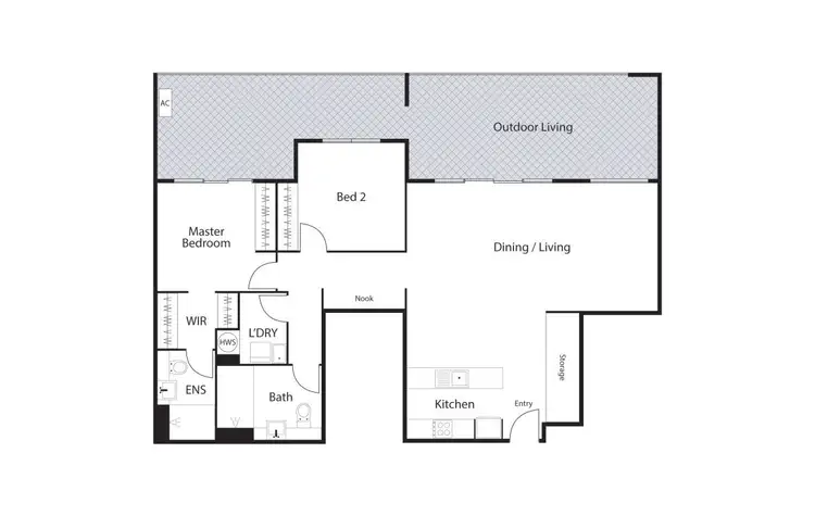Floorplan of Homely unit listing, 14/40 Philip Hodgins Street, Wright ACT 2611