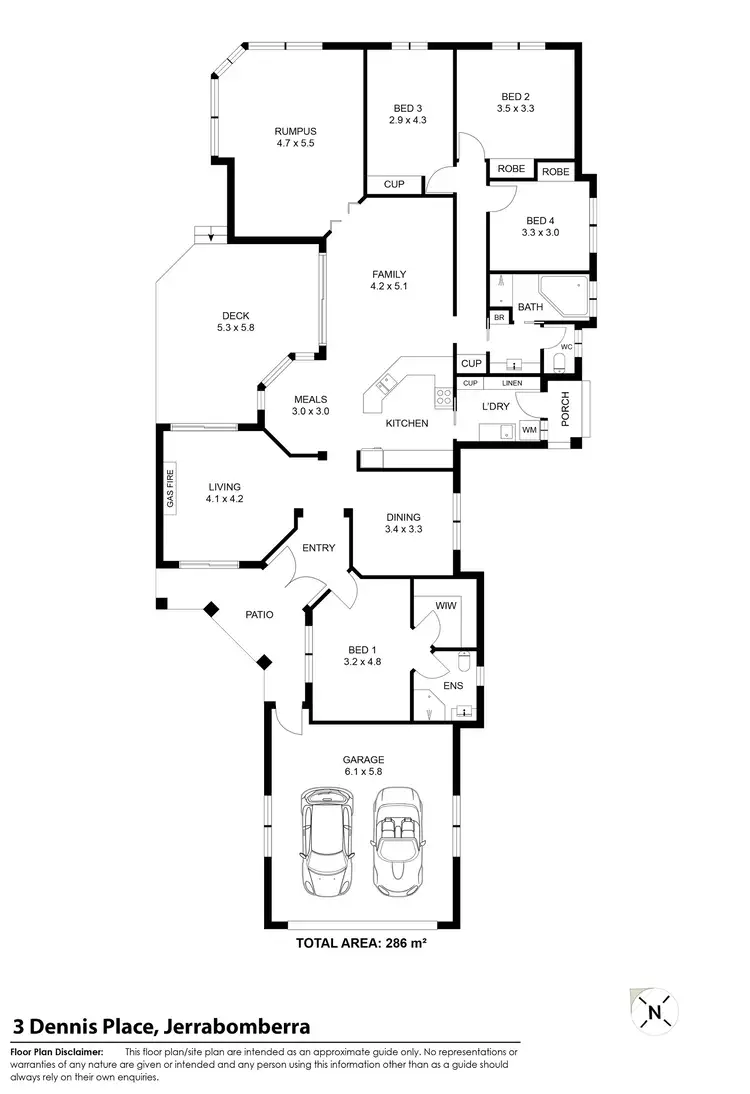 Floorplan of Homely house listing, 3 Dennis Place, Jerrabomberra NSW 2619