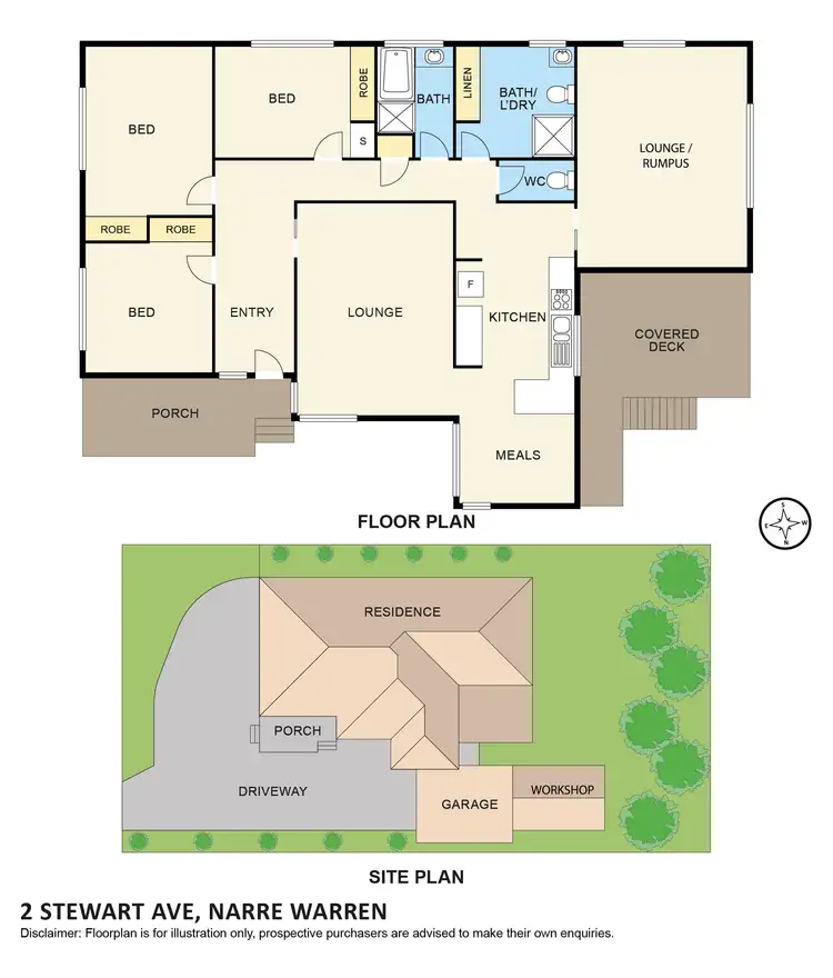 Floorplan of Homely house listing, 2 Stewart Avenue, Narre Warren VIC 3805