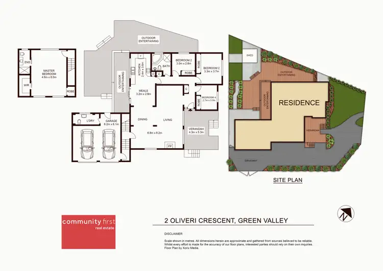 Floorplan of Homely house listing, 2 Oliveri Crescent, Green Valley NSW 2168