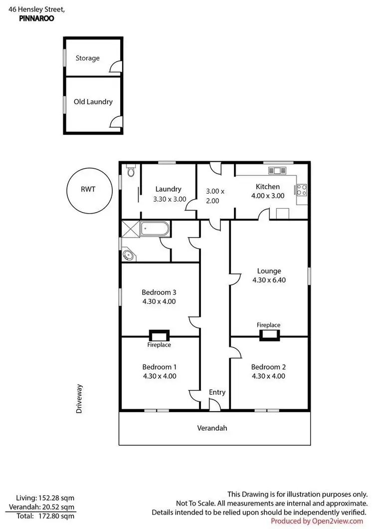 Floorplan of Homely house listing, 46 Hensley Street, Pinnaroo SA 5304