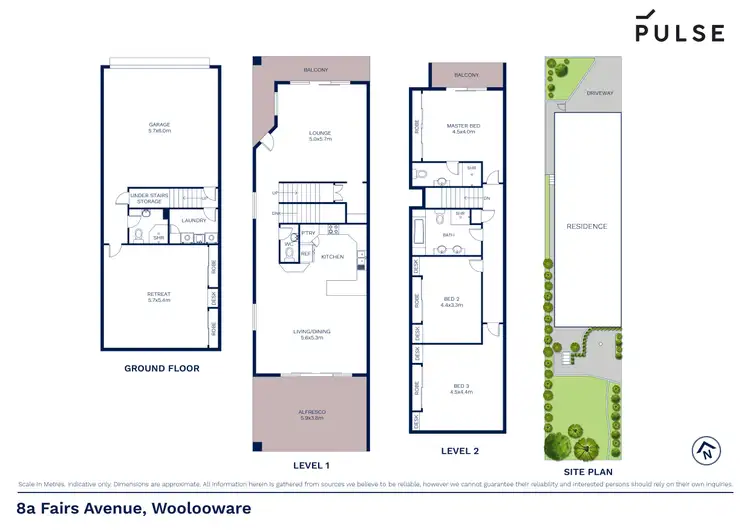 Floorplan of Homely semi-detached listing, 8a Fairs Avenue, Woolooware NSW 2230