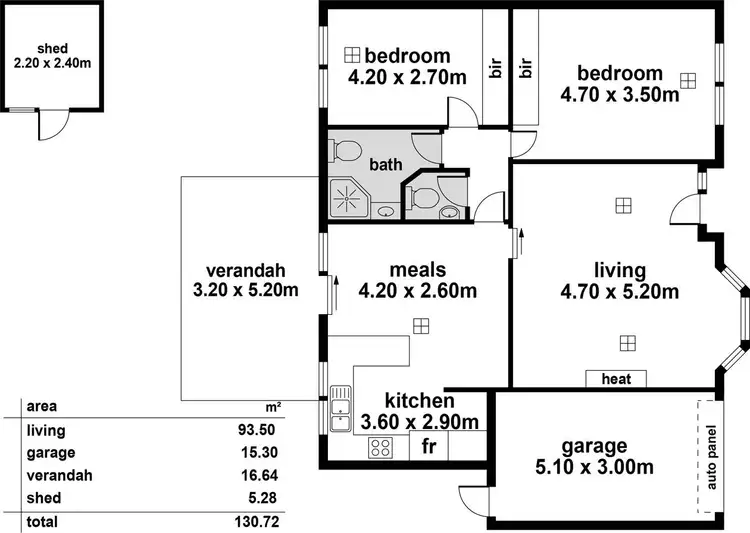Floorplan of Homely unit listing, 3/11 West Terrace, Beaumont SA 5066