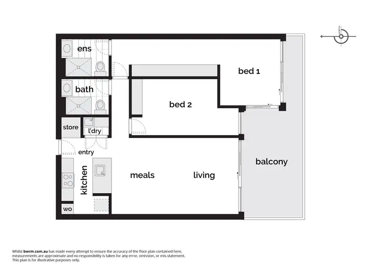 Floorplan of Homely apartment listing, 427/2 Anzac Park, Campbell ACT 2612
