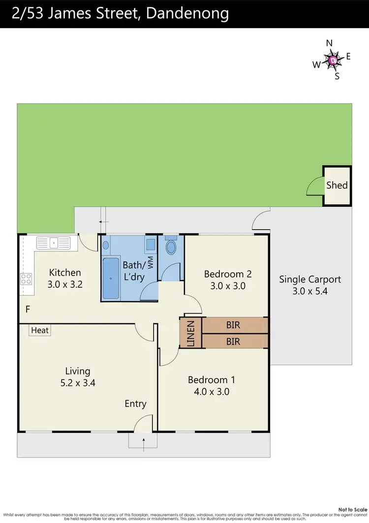 Floorplan of Homely unit listing, 2/53 James Street, Dandenong VIC 3175