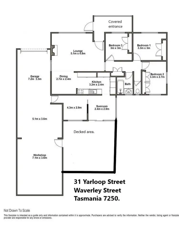 Floorplan of Homely house listing, 31 Yarloop Street, Waverley TAS 7250