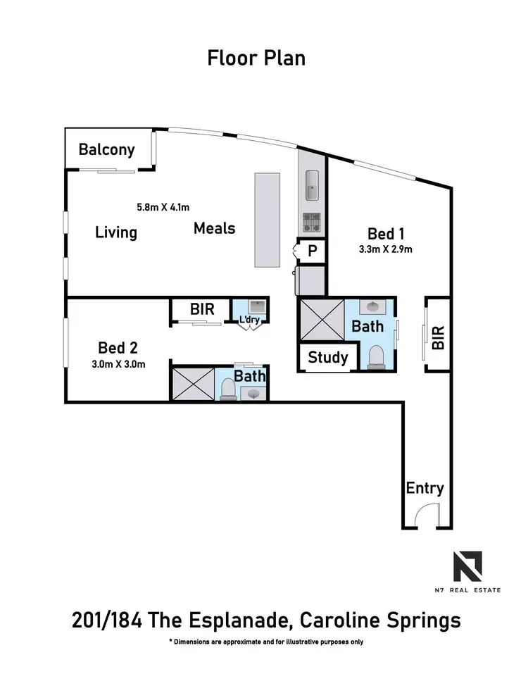 Floorplan of Homely apartment listing, 201/184 The Esplanade, Caroline Springs VIC 3023