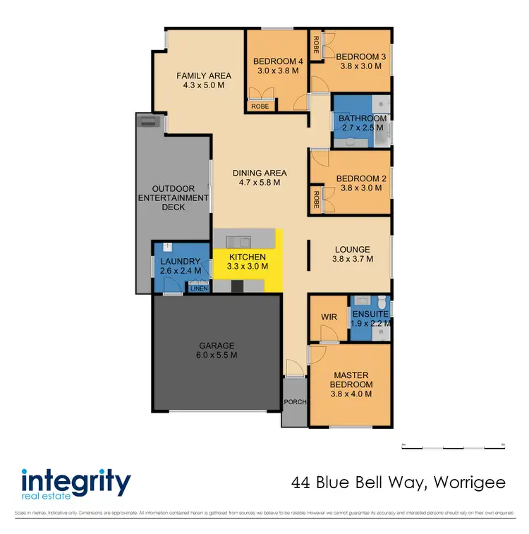 Floorplan of Homely house listing, 44 Blue Bell Way, Worrigee NSW 2540