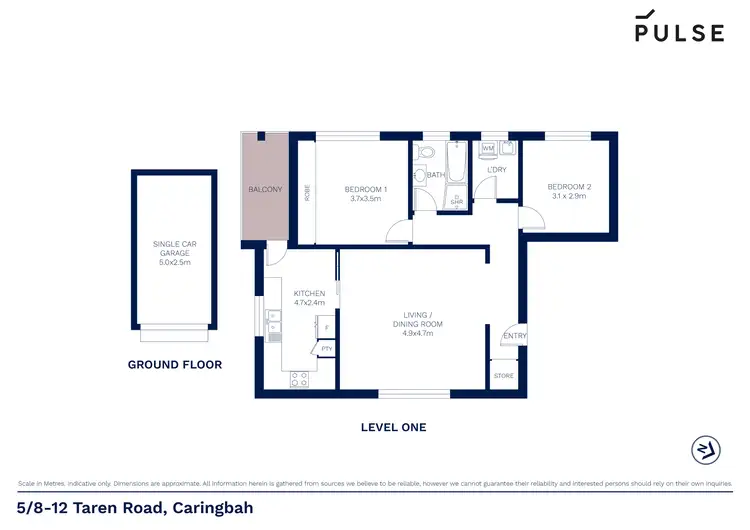 Floorplan of Homely apartment listing, 5/8-12 Taren Road, Caringbah NSW 2229