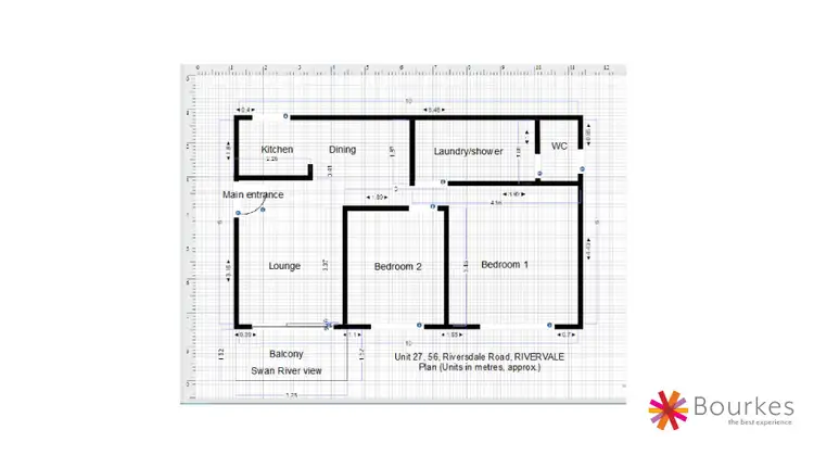 Floorplan of Homely apartment listing, 27/56 Riversdale Road, Rivervale WA 6103