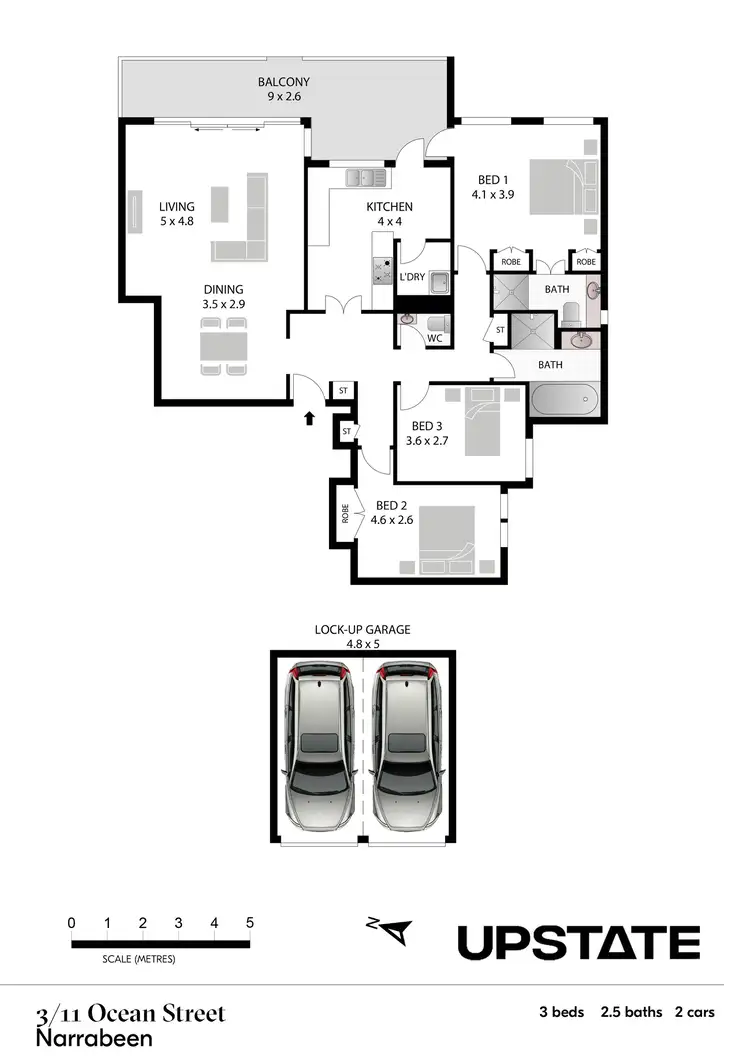 Floorplan of Homely apartment listing, 3/11 Ocean Street, Narrabeen NSW 2101