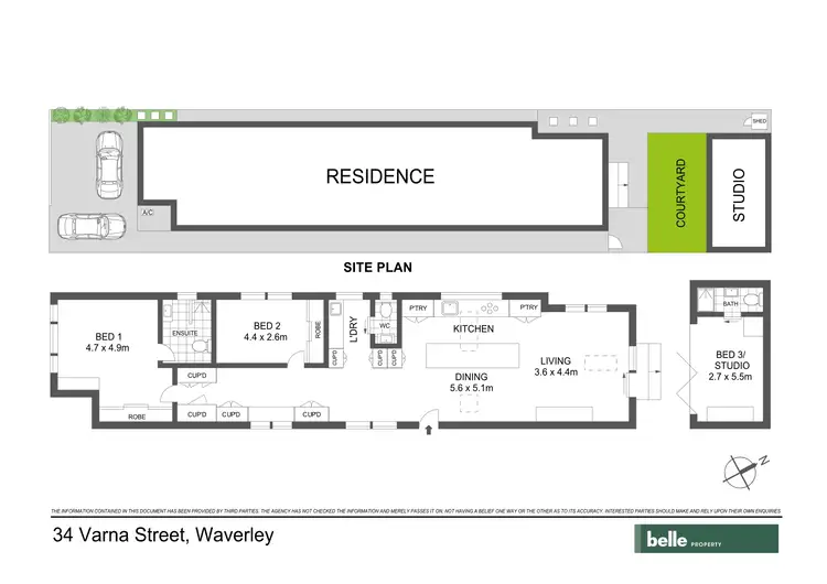 Floorplan of Homely house listing, 34 Varna Street, Waverley NSW 2024