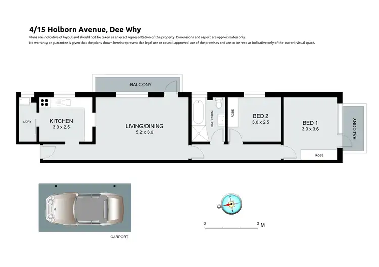 Floorplan of Homely apartment listing, 4/15 Holborn Avenue, Dee Why NSW 2099