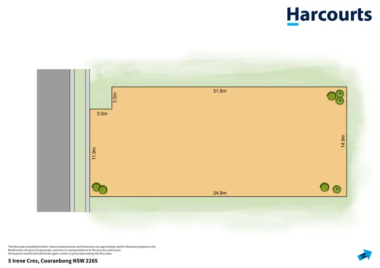 Floorplan of Homely land listing, 5 Irene Crescent, Cooranbong NSW 2265