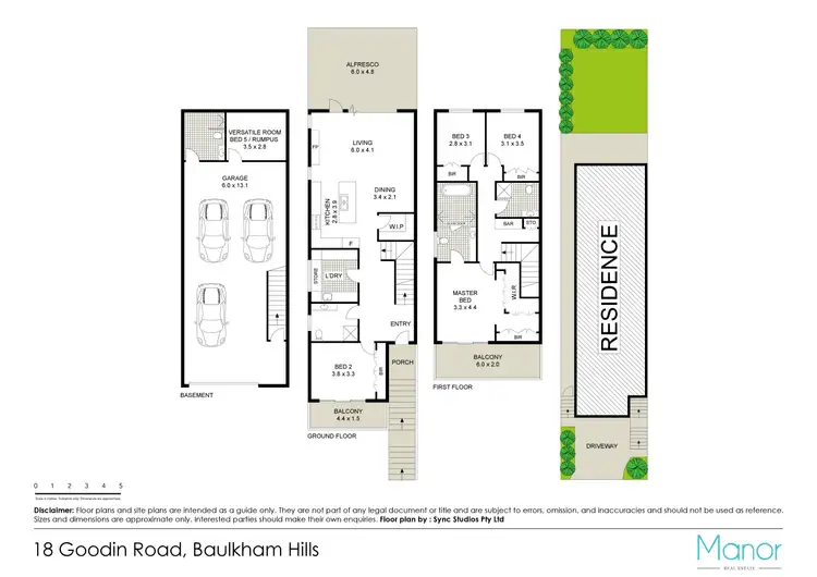 Floorplan of Homely semi-detached listing, 18 Goodin Road, Baulkham Hills NSW 2153