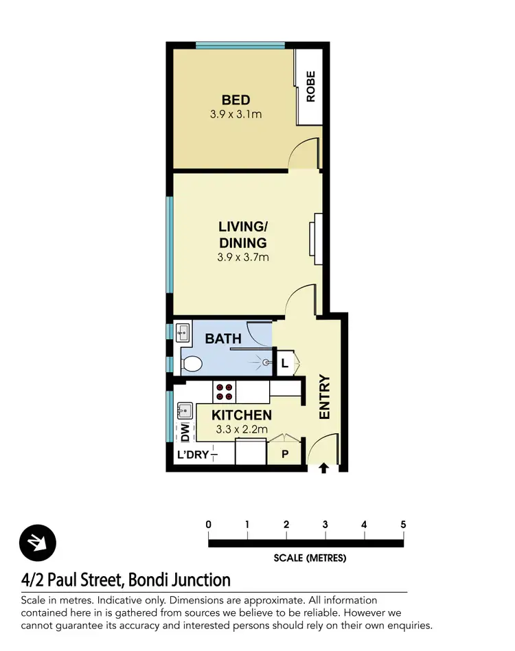 Floorplan of Homely apartment listing, 4/2 Paul Street, Bondi Junction NSW 2022