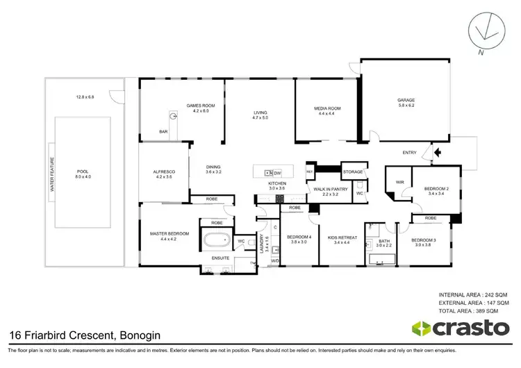Floorplan of Homely house listing, 16 Friarbird Crescent, Bonogin QLD 4213