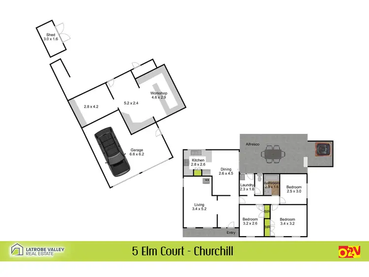 Floorplan of Homely house listing, 5 Elm Court, Churchill VIC 3842