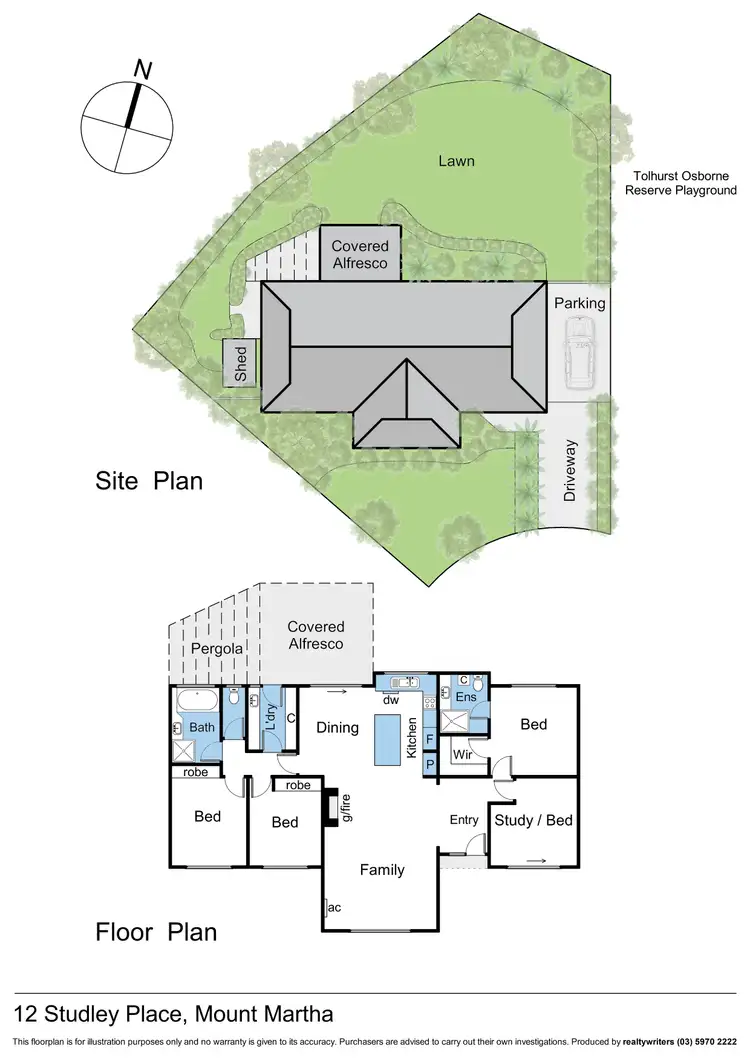 Floorplan of Homely house listing, 12 Studley Place, Mount Martha VIC 3934