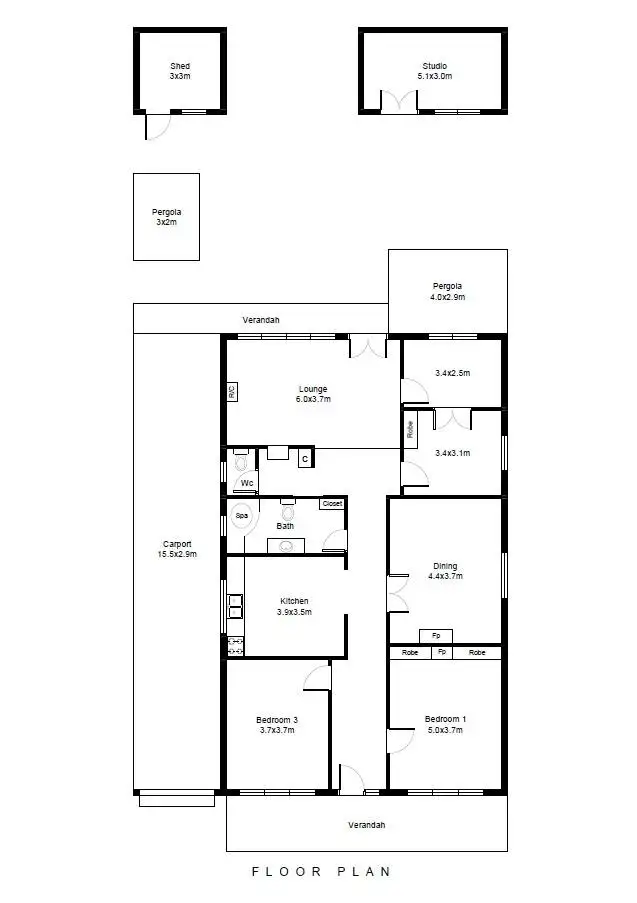 Floorplan of Homely house listing, 14 Third Avenue, St Morris SA 5068