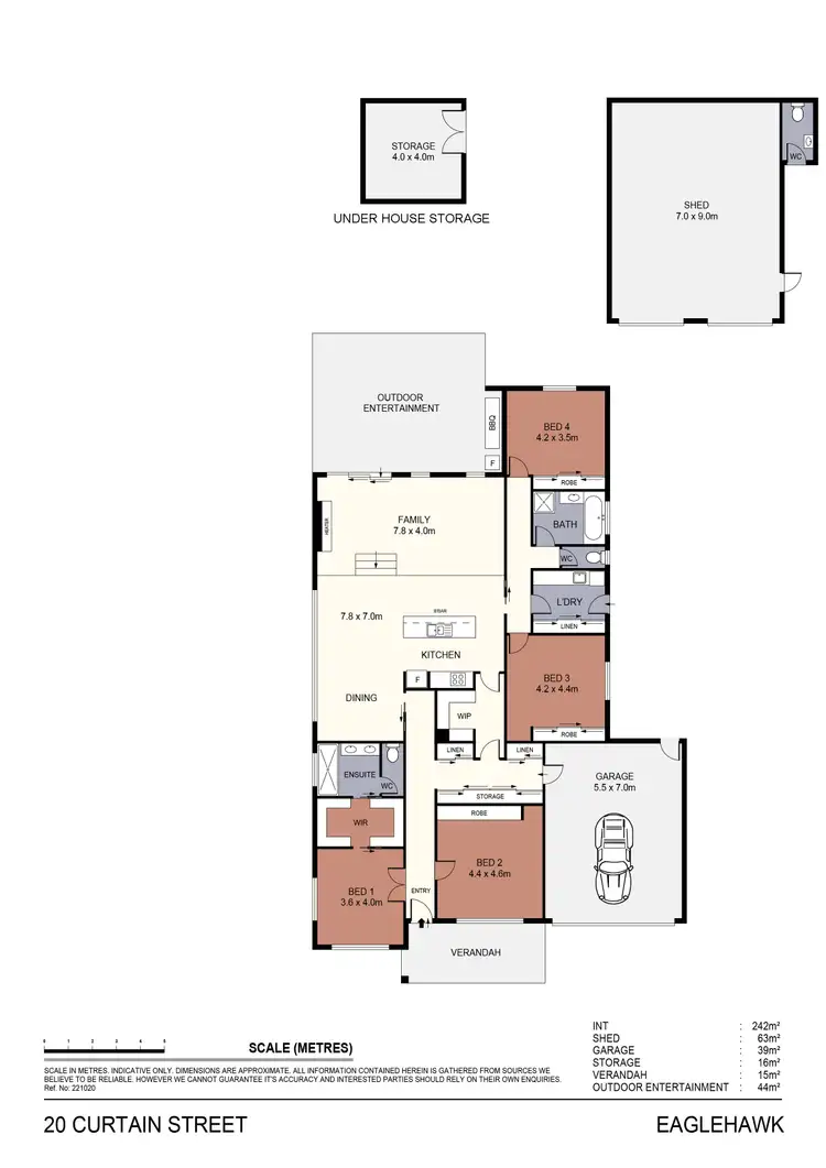 Floorplan of Homely house listing, 20 Curtain Street, Eaglehawk VIC 3556
