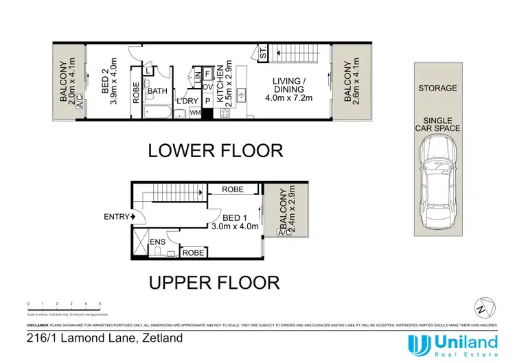 Floorplan of Homely apartment listing, 216/1 Lamond Lane, Zetland NSW 2017