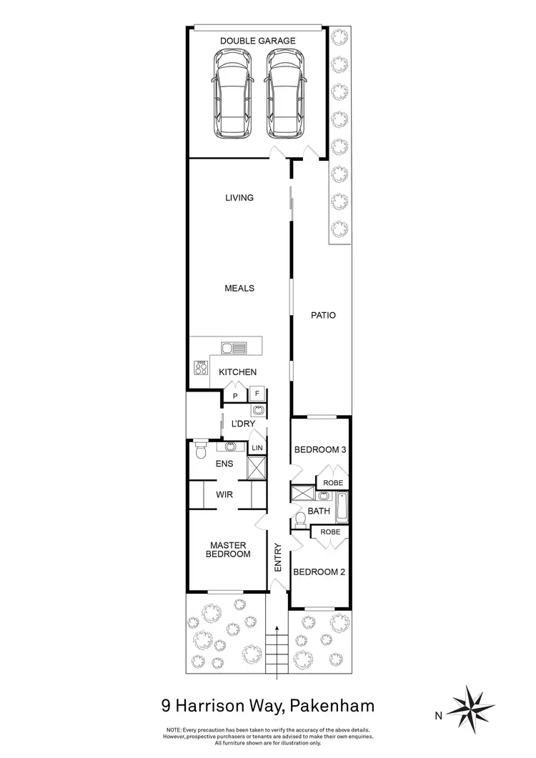 Floorplan of Homely house listing, 9 Harrison Way, Pakenham VIC 3810