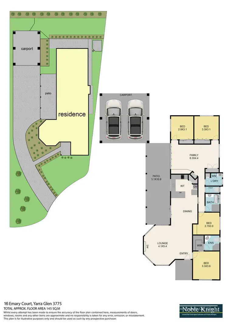 Floorplan of Homely house listing, 16 Emary Court, Yarra Glen VIC 3775