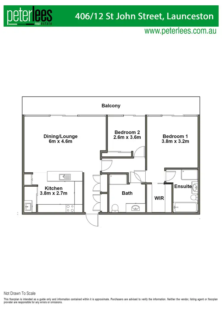 Floorplan of Homely apartment listing, 406/12 St John Street, Launceston TAS 7250