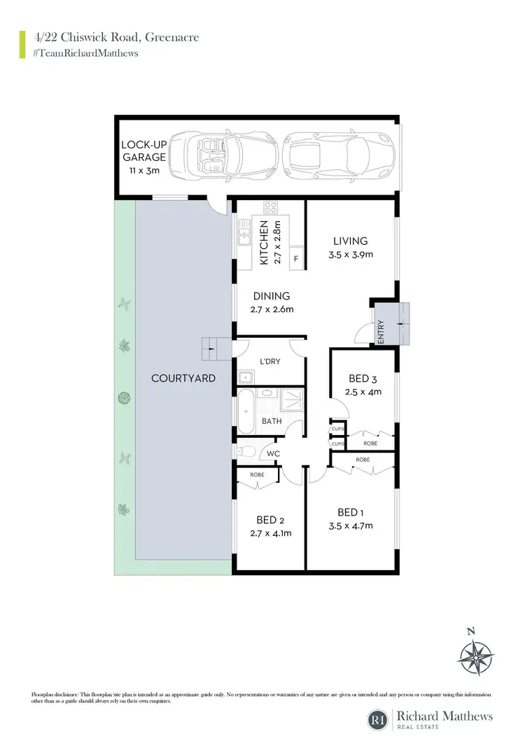 Floorplan of Homely villa listing, 4/22 Chiswick Road, Greenacre NSW 2190