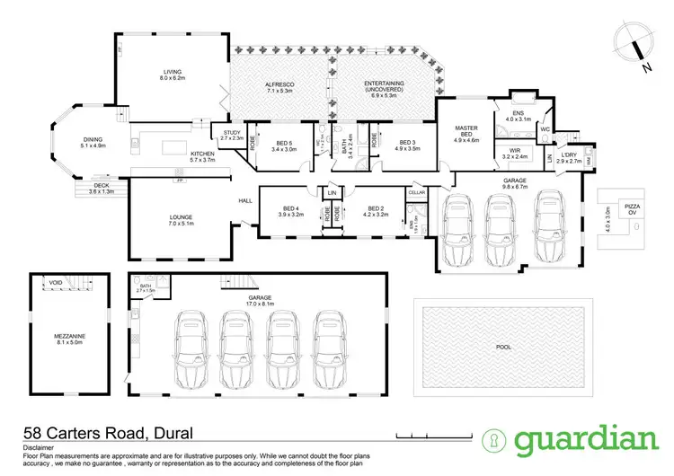 Floorplan of Homely house listing, 58 Carters Road, Dural NSW 2158