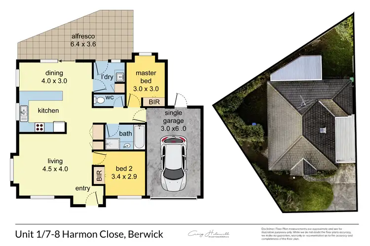 Floorplan of Homely unit listing, 1/7-8 Harmon Close, Berwick VIC 3806