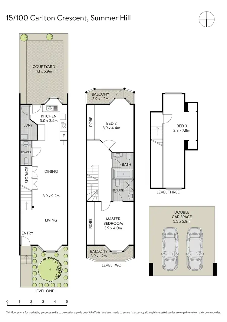 Floorplan of Homely townhouse listing, 15/100 Carlton Crescent, Summer Hill NSW 2130