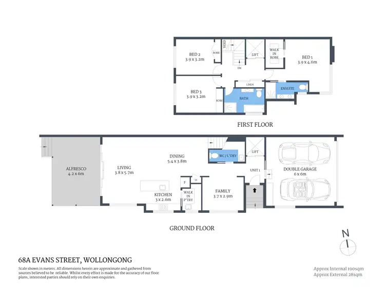 Floorplan of Homely semi-detached listing, 68A Evans Street, Wollongong NSW 2500