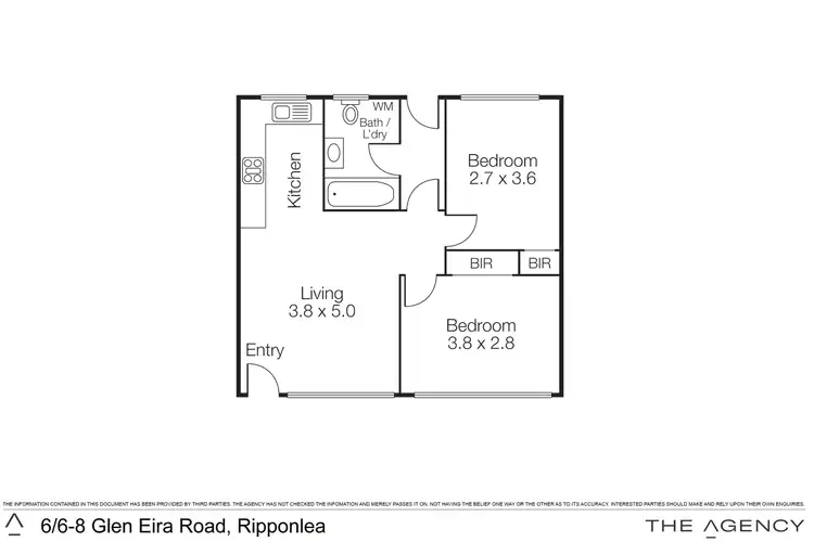 Floorplan of Homely apartment listing, 6/6-8 Glen Eira Road, Ripponlea VIC 3185