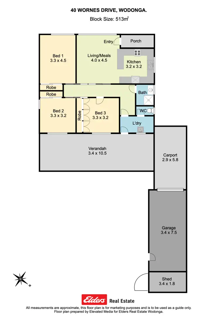 Floorplan of Homely house listing, 40 Wornes Drive, Wodonga VIC 3690