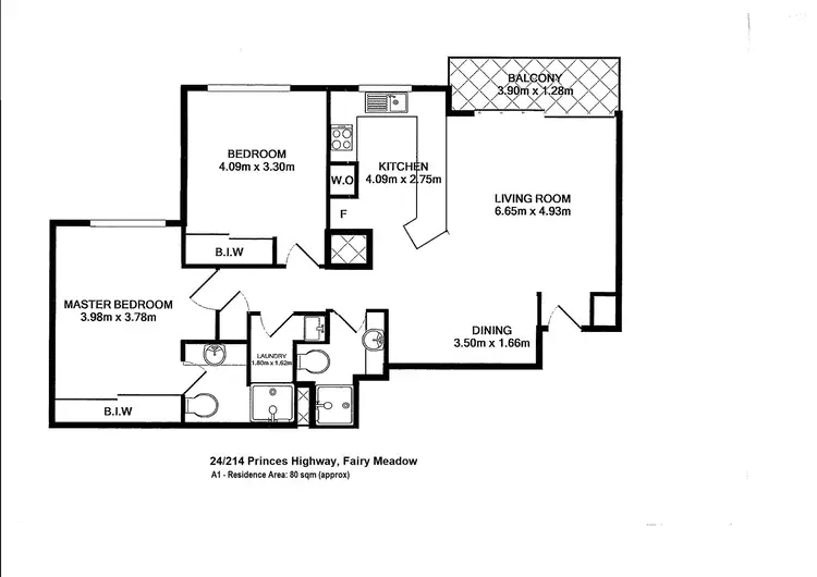 Floorplan of Homely unit listing, 24/214-220 Princes Highway, Fairy Meadow NSW 2519