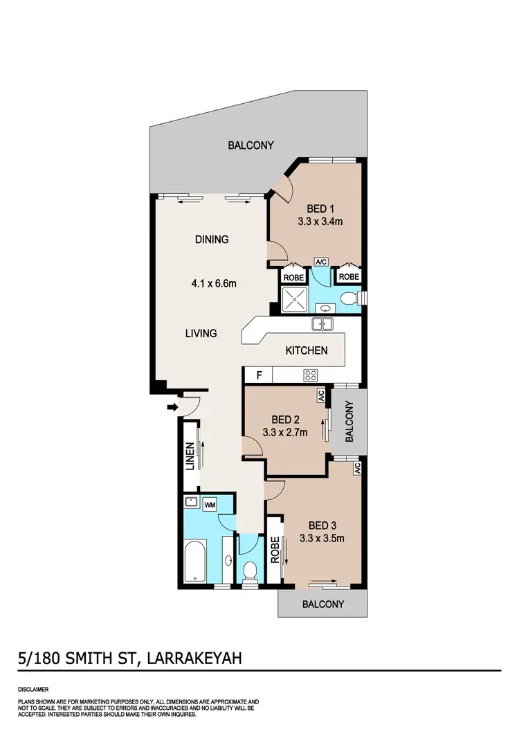 Floorplan of Homely apartment listing, 5/180 Smith Street, Larrakeyah NT 820