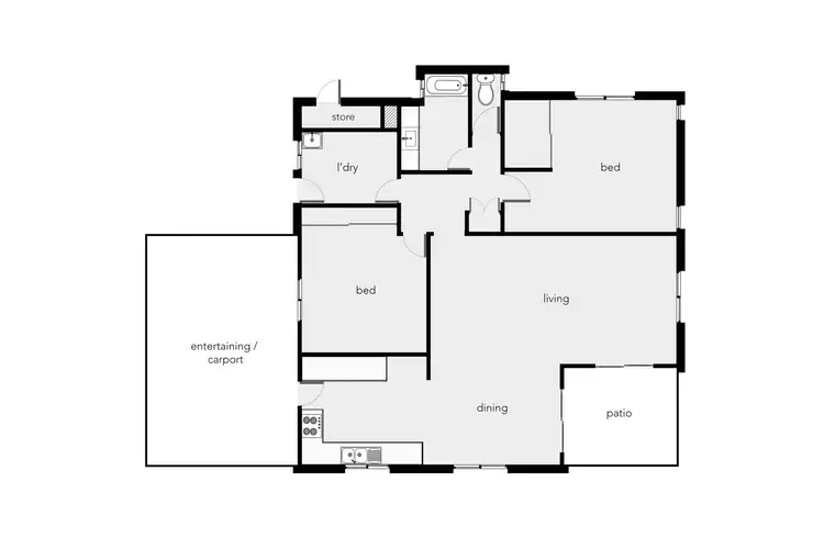 Floorplan of Homely semi-detached listing, 2/9 Briggs Close, Whitfield QLD 4870