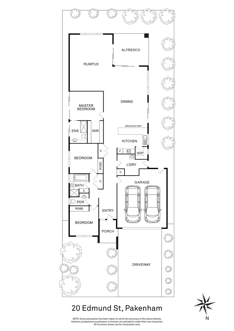 Floorplan of Homely house listing, 20 Edmund Street, Pakenham VIC 3810