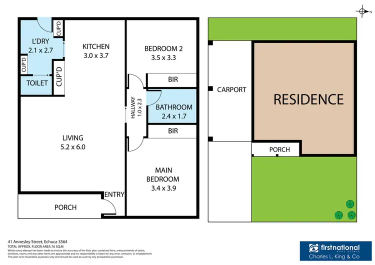 Floorplan of Homely unit listing, 41 Annesley Street, Echuca VIC 3564