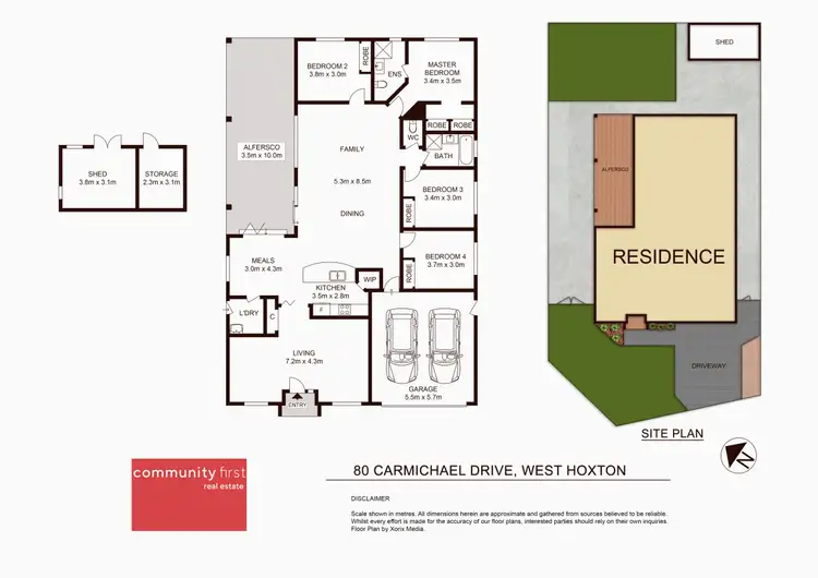 Floorplan of Homely house listing, 80 Carmichael Drive, West Hoxton NSW 2171