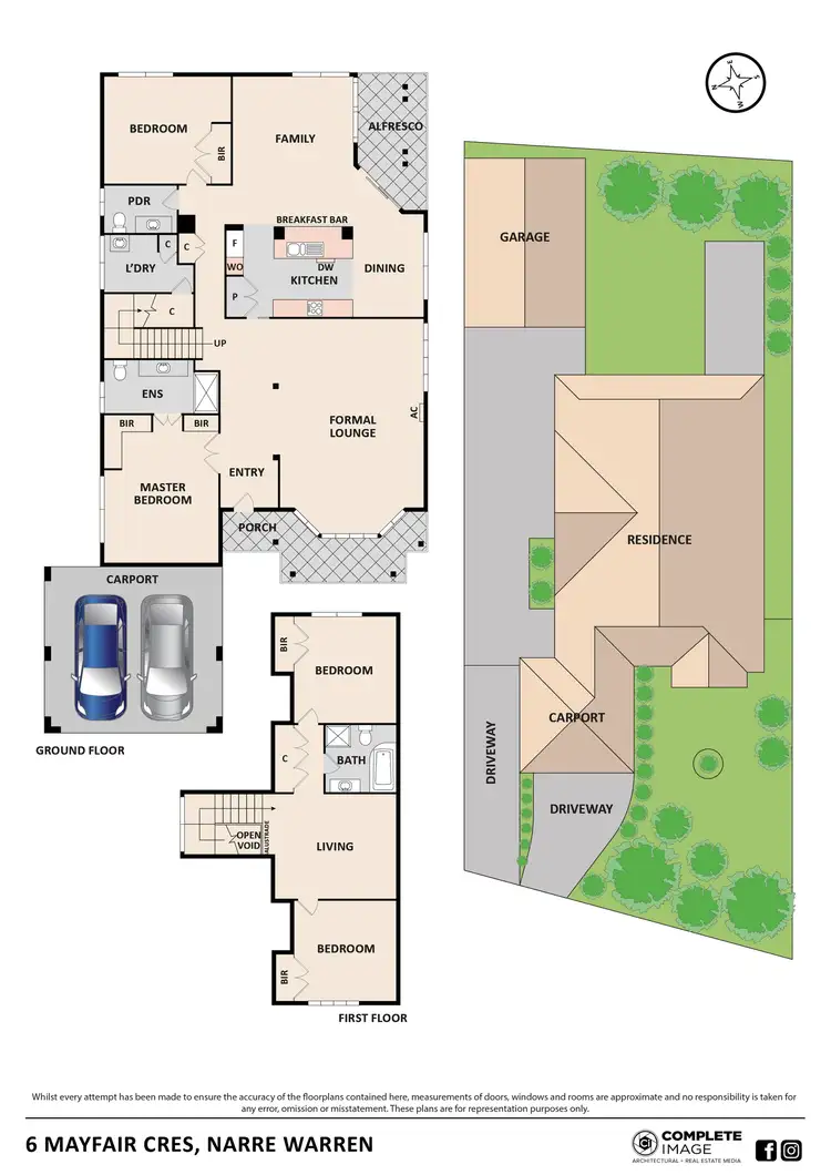 Floorplan of Homely house listing, 6 Mayfair Crescent, Narre Warren VIC 3805