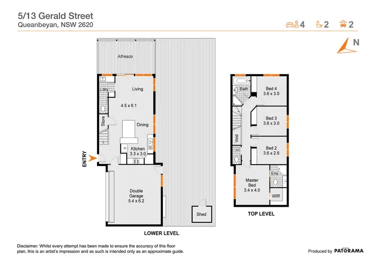 Floorplan of Homely townhouse listing, 5/13 Gerald Street, Queanbeyan NSW 2620