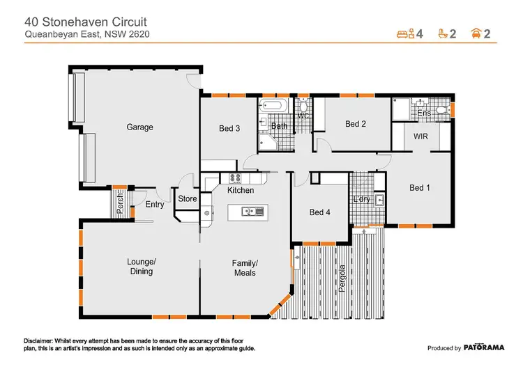 Floorplan of Homely house listing, 40 Stonehaven Circuit, Queanbeyan NSW 2620
