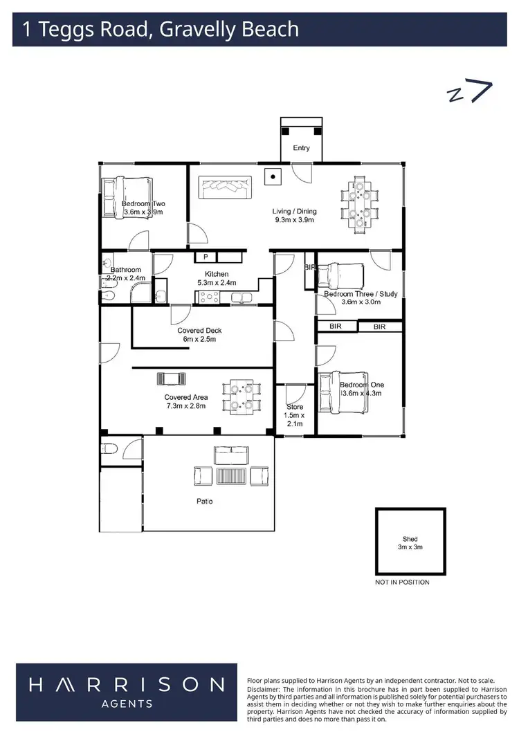 Floorplan of Homely house listing, 1 Teggs Road, Gravelly Beach TAS 7276