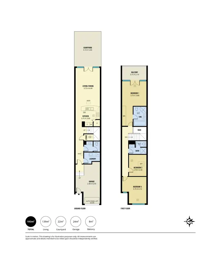 Floorplan of Homely townhouse listing, 108 Gray Street, Adelaide SA 5000